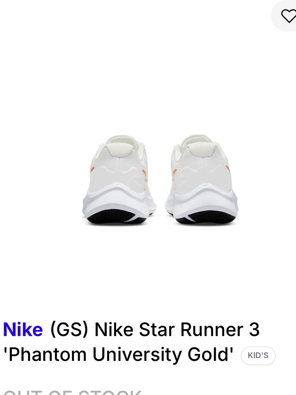SZ 4Y Nike White Sneakers with Orange Swoosh - Picture 2 of 11